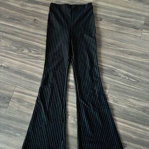 Black Striped Women's Pants